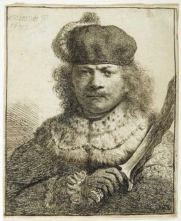 Rembrandt's self-portrait as an oriental potentate with a kris/keris, a Javanese blade weapon from the VOC era (etching, c. 1634). Also, he was one of the first known western printmakers to extensively use (the VOC-imported) Japanese paper. It's important to note that some major figures of Dutch Golden Age art like Rembrandt and Vermeer never went abroad during their lifetime. More than just a pure for-profit corporation, the VOC was instrumental in 'bringing' the East (Orient) to the West (Occident), and vice versa.