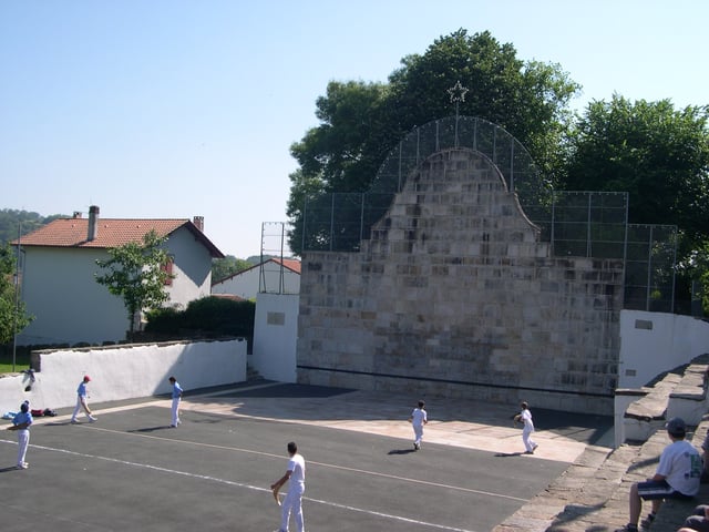 Pelota (jai alai) court in Sara, Lapurdi