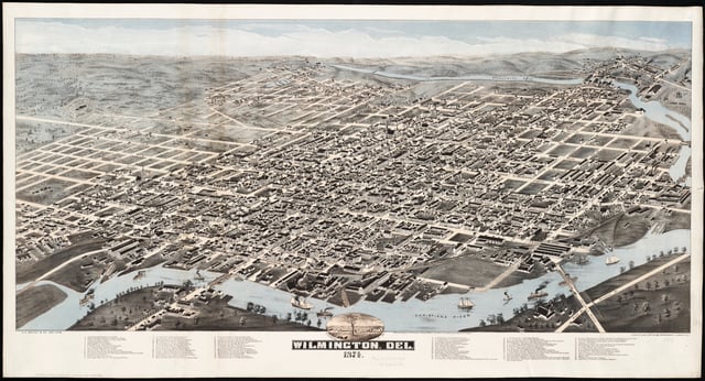 Map of Wilmington, Delaware, 1874