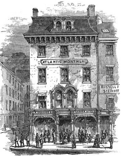 Atlantic Monthly office, Ticknor & Fields, 124 Tremont Street, Boston, c. 1868