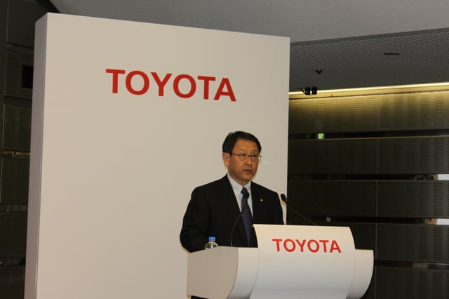 Akio Toyoda, CEO of Toyota, at the annual results press conference, May 11, 2011