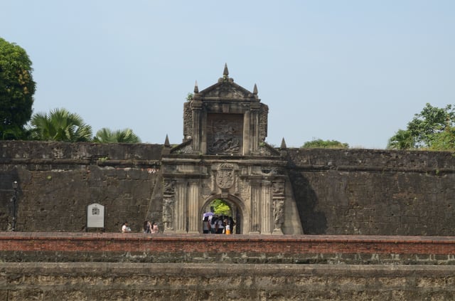 Gate of Fort Santiago at the historic walled area of Intramuros, City of Manila. (2013)