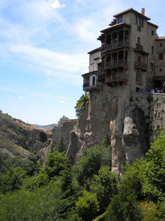 15th century Hanging Houses in Cuenca, Spain from the Early Renaissance, and the Early modern period.