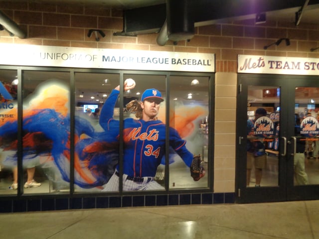 Syndergaard featured at the Mets team store, 2017