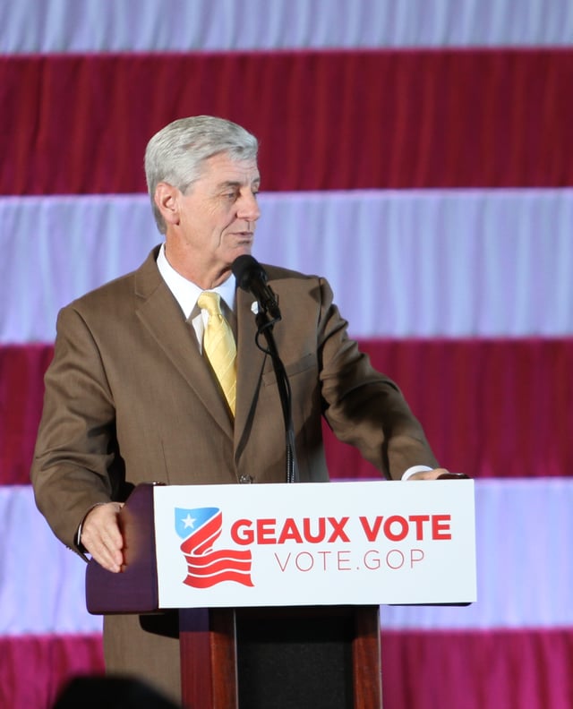 Bryant speaking at the Louisiana Republican Party "Geaux Vote" rally in December 2016
