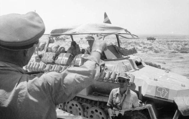 North Africa, Rommel in a Sd.Kfz. 250/3