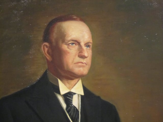 Vermont native Calvin Coolidge as he appears at the National Portrait Gallery in Washington, D.C.