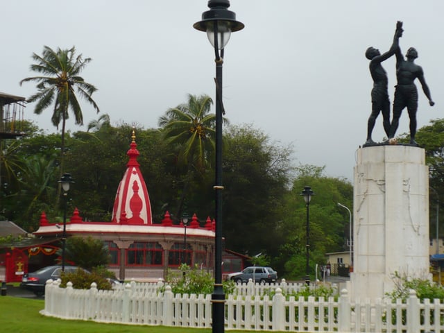 Hindu-Christianity Unity Memorial at Miramar Beach.