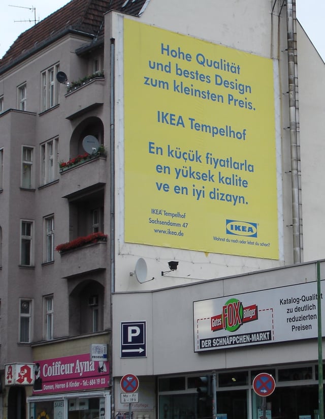 German-Turkish advertisement in Berlin-Neukölln