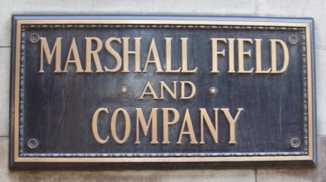 The name plaque at the State Street store in Chicago