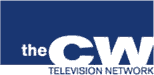 The CW's original pre-launch logo. At the network's first upfront presentation on May 18, 2006, the provisional blue-and-white rectangle logo that was used during the network's formation announcement in January was replaced by a green-and-white, curved-letter insignia that drew comparisons to the logo used by CNN, another company with Time Warner ownership interest.