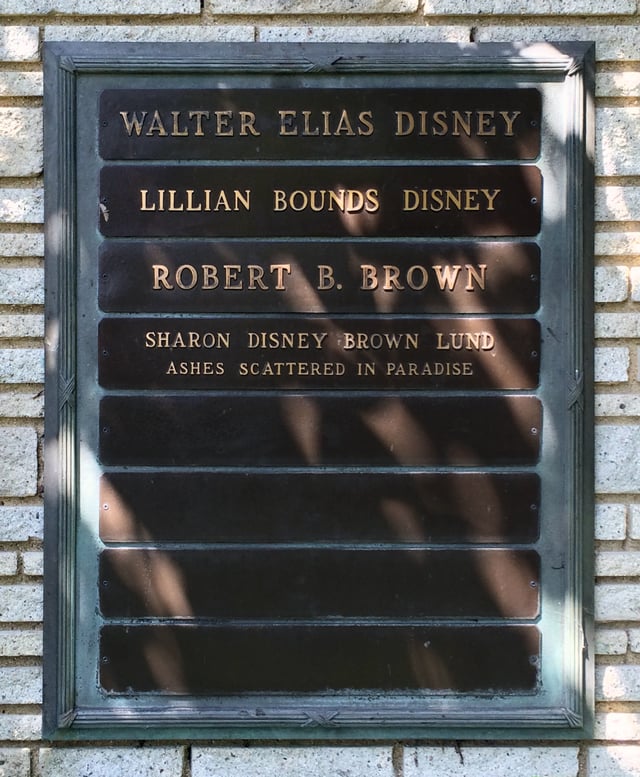 Grave of Walt Disney at Forest Lawn, Glendale