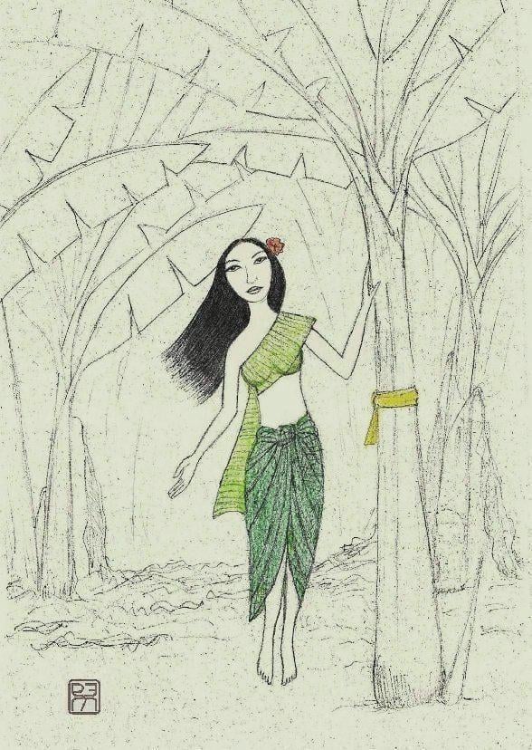 Nang Tani, the female ghost of Thai folklore that haunts banana plants