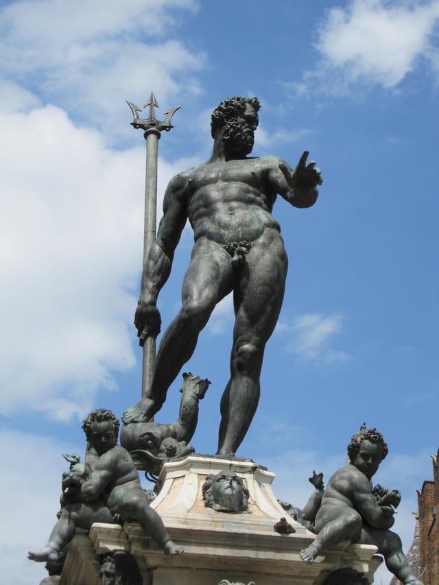 Piazza Maggiore's Neptune and his trident
