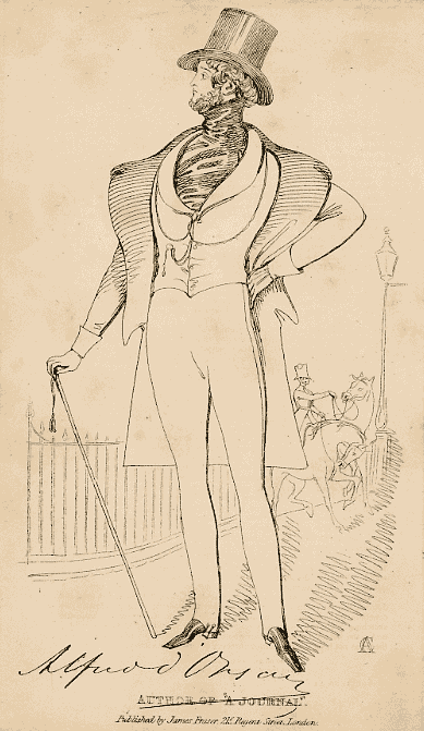 Image of Count d'Orsay, published by James Fraser.