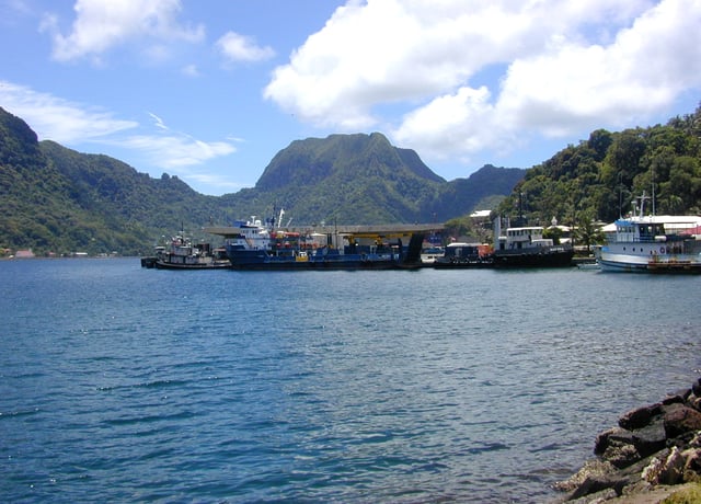 Pago Pago Harbor today and inter-island dock area