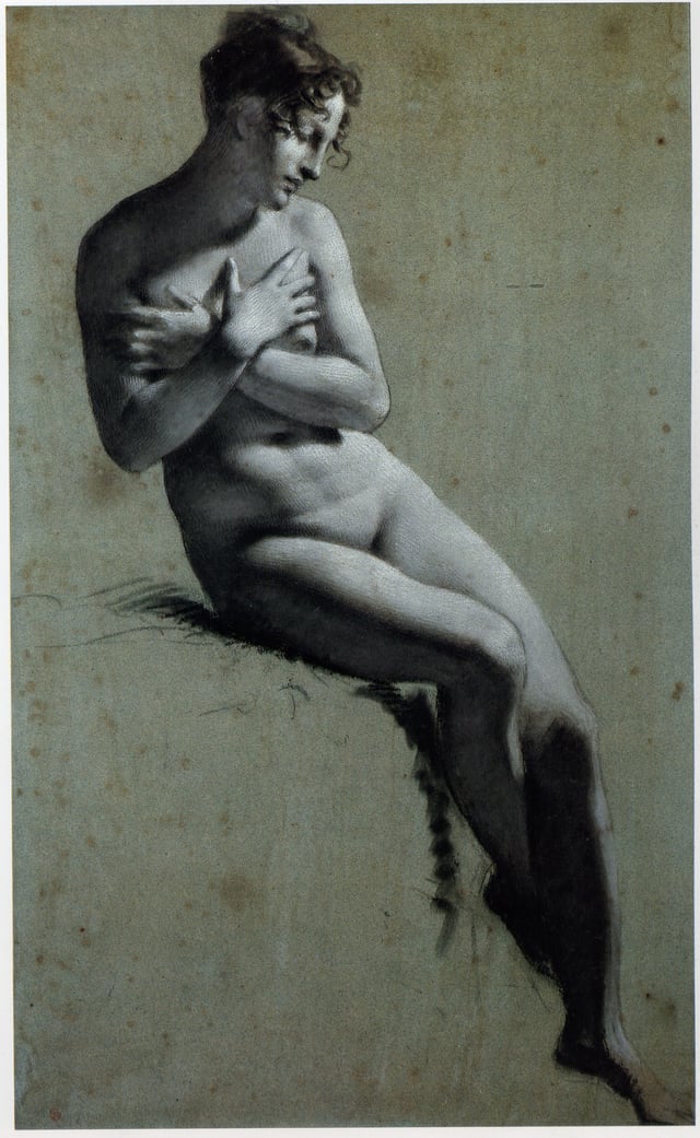 Nudity in a chalk drawing