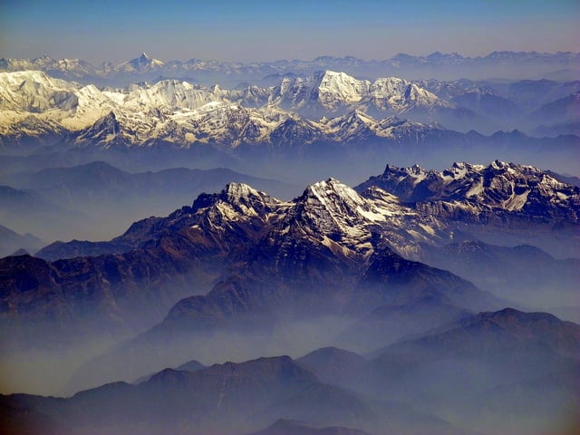 The Annapurna range of the Himalayas