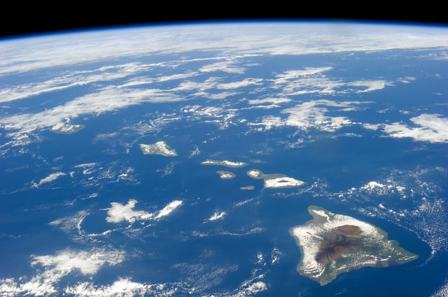 Hawaiian Islands from space.