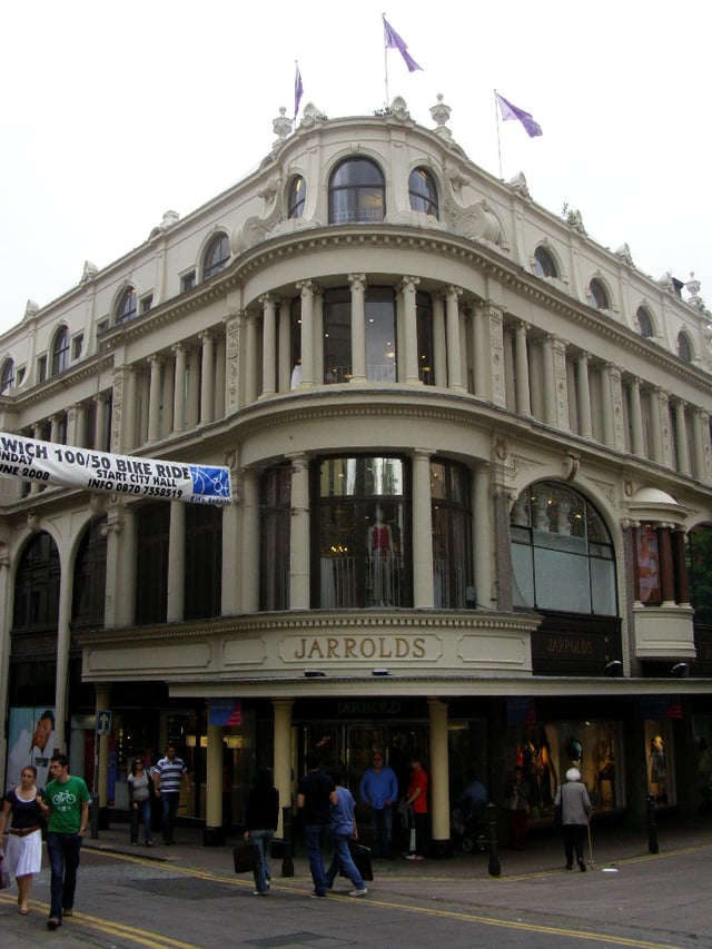 Jarrolds department store has been based in Norwich since 1823.