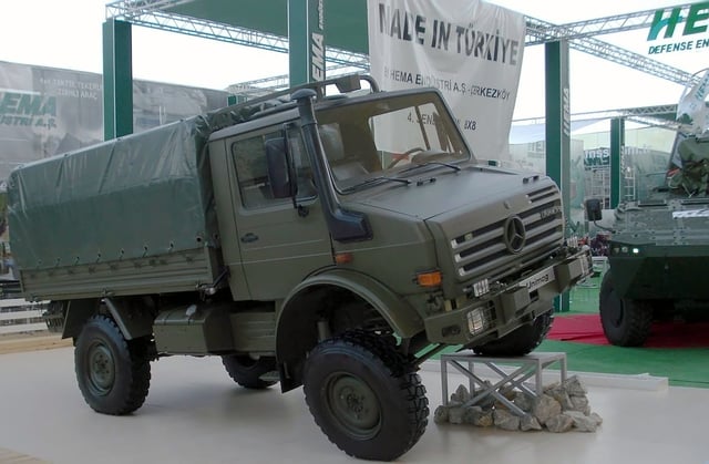 Unimog truck at the International Defence Industry Fair (IDEF) in 2007