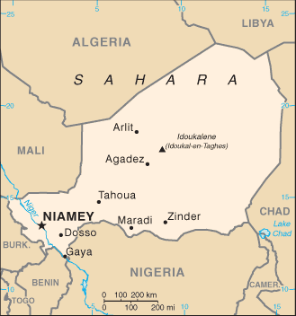 A map of Niger