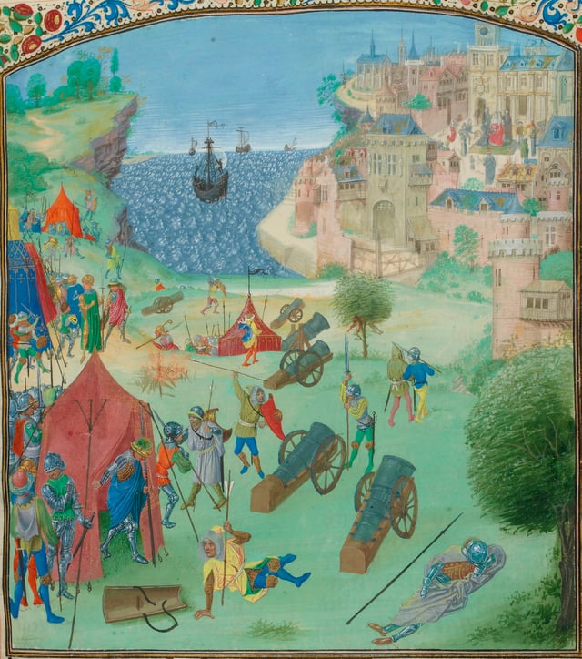 The 1384 Siege of Lisbon in Froissart's Chronicles.
