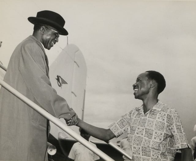 Malawi's first Prime Minister and later the first President, Hastings Banda (left), with Tanzania's President Julius Nyerere