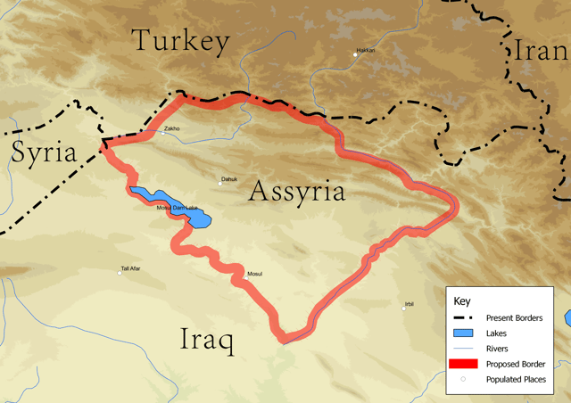 The Assyrian Triangle is the area with the greatest concentration of Assyrians in the Assyrian homeland and where they seek autonomy today.