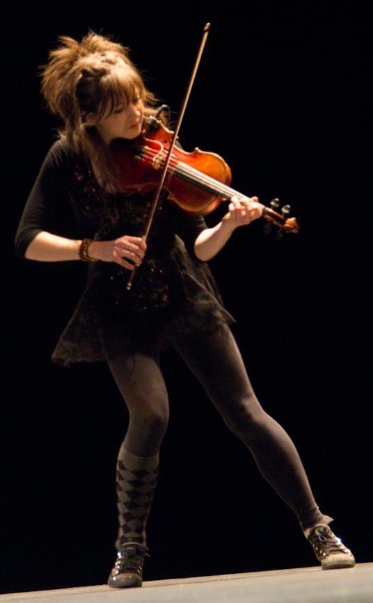 Lindsey Stirling performing at TEDx Berkeley, 2012.