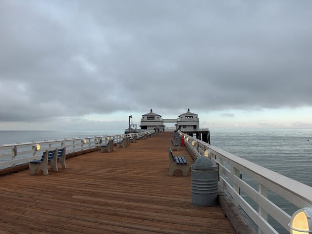 The Malibu pier near the famous Surfrider Beach