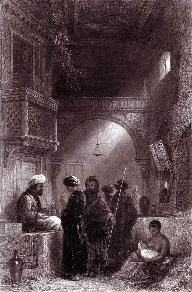 An artist's view of an Ottoman opium seller