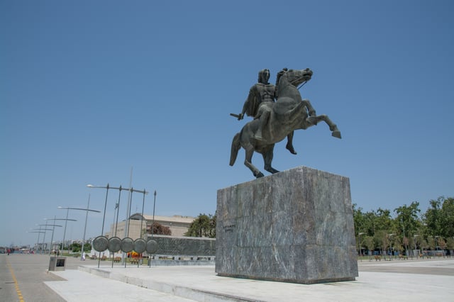 Statue of Alexander the Great in Thessaloniki, Macedonia, Greece
