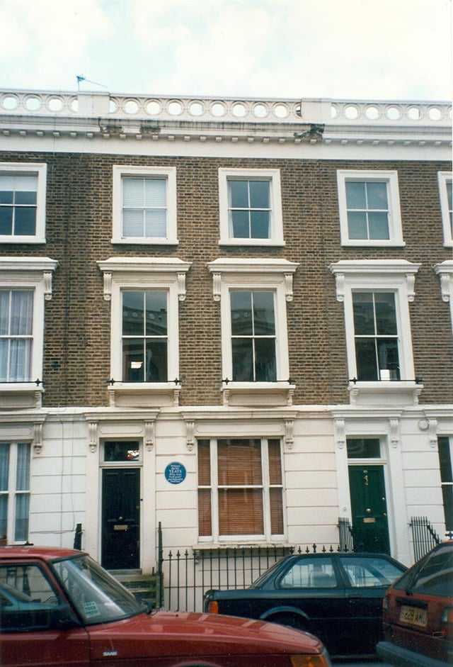23 Fitzroy Road, near Primrose Hill, London, where Plath committed suicide