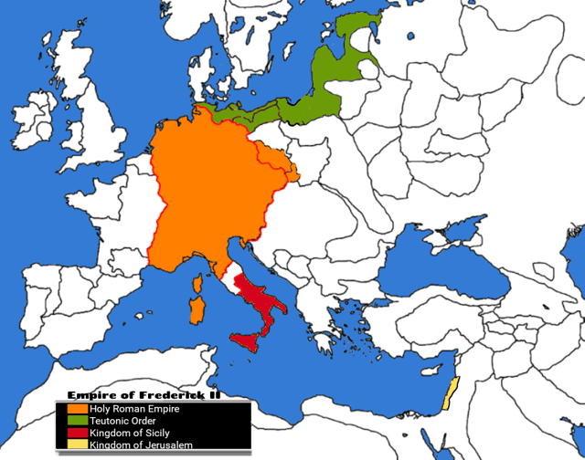 The dominions of Frederick II.
