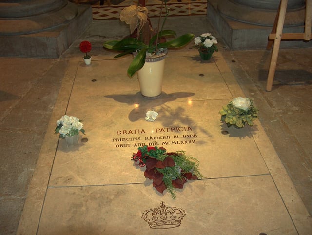 The tomb of Gratia Patricia, Princess of Monaco