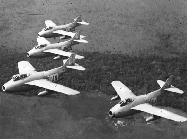 UN J-29 fighter jets in the Congo