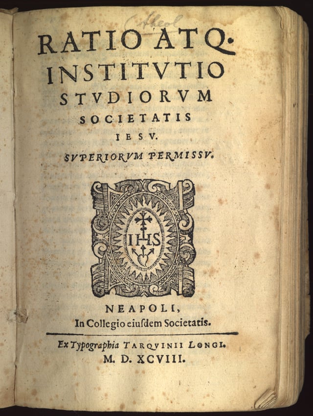 Ratio Studiorum, 1598