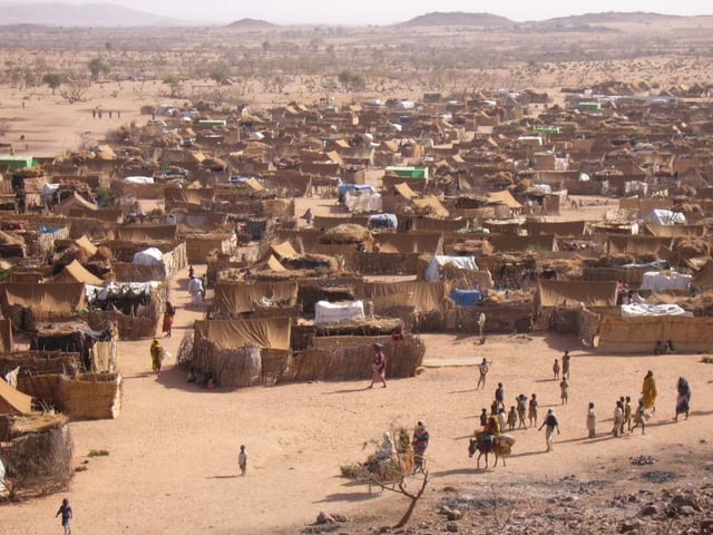 Darfur refugee camp in Chad, 2005