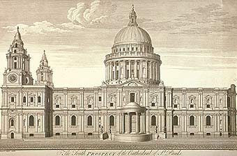 Christopher Wren's final design for the new cathedral
