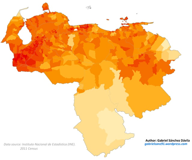 White population of Venezuela in 2011.