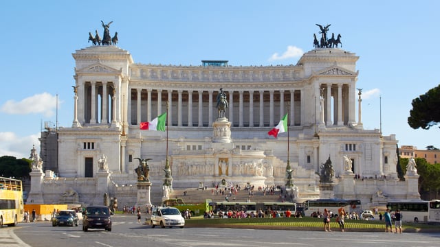 The Altare della Patria in Rome, national monument of Italy dedicated to King Victor Emmanuel II, holds the tomb of the Unknown Soldier since the end of World War I.