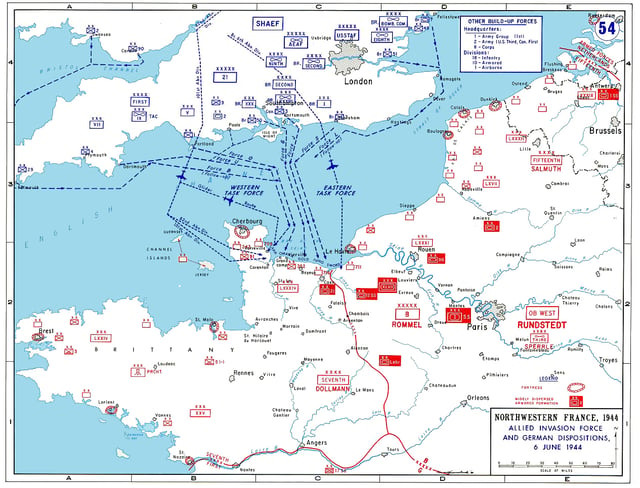 Allied battle plan for Operation Overlord, the Allied invasion of Normandy.