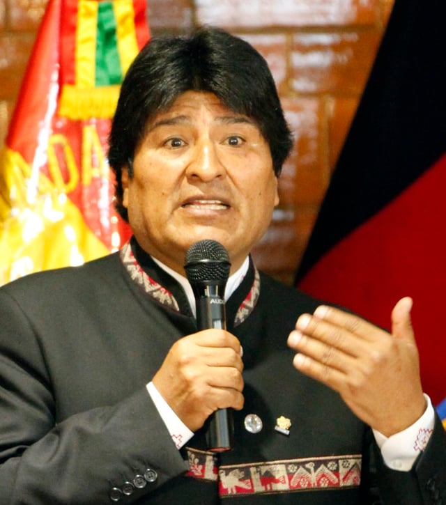 Current President, Evo Morales