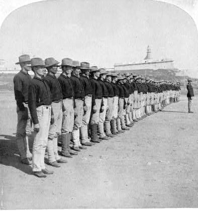 The first company of Puerto Ricans enlisted in the U.S. Army, 1899