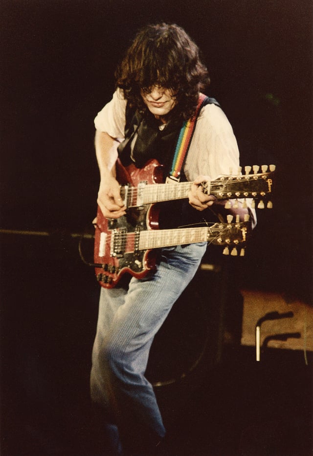 Page performs at the Cow Palace in Daly City, California in 1983.