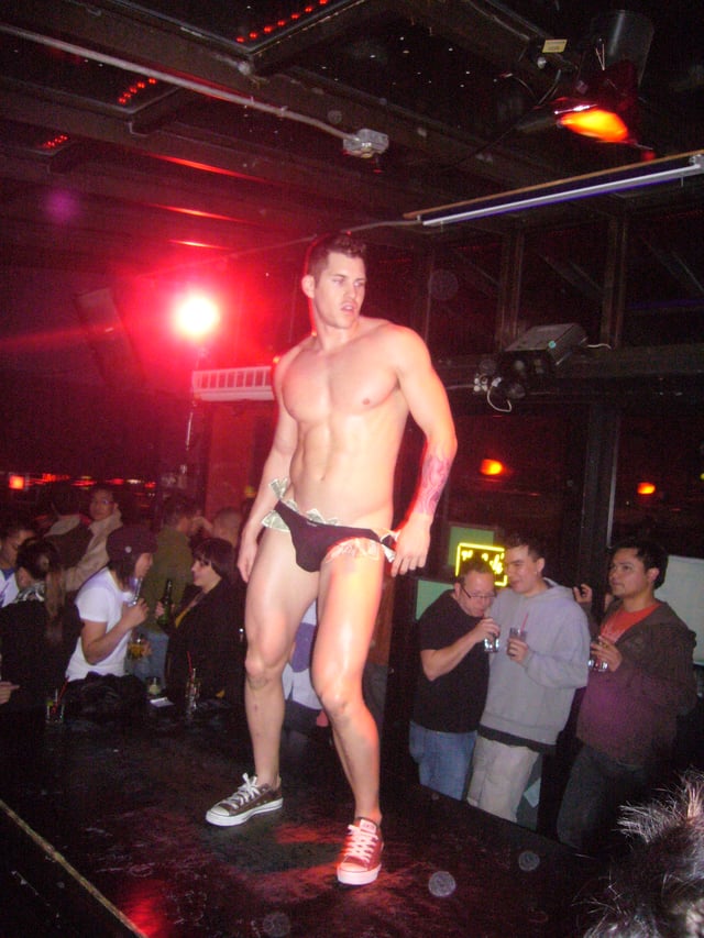 A male stripper in 2009