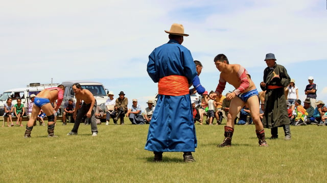 Traditional Mongolian wrestling