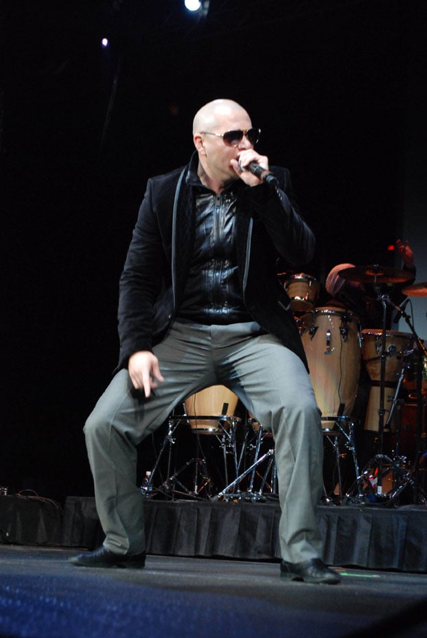 Pitbull performing at the Allstate Arena, B96 Jingle Bash, Chicago