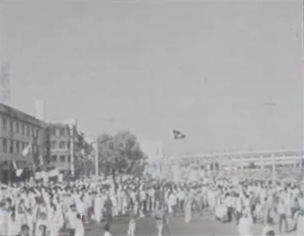 The public society in Pakistan rallying in support of the Pakistan Army in 1965.